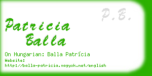 patricia balla business card